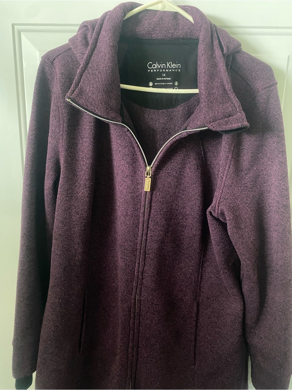 Calvin Klein Women's Plum Full-Zip coat Jacket